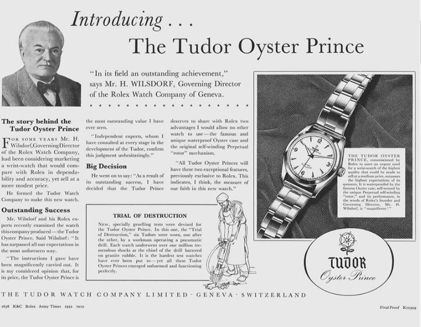 5648 Tudor Prince Oysterdate 34 circa 1958 A Trebor s Vintage